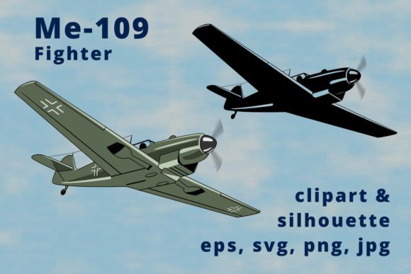 Download Me 109 German Fighter Plane Clipart - Plane Collection