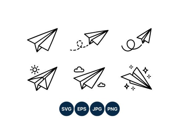 Download Paper Plane Line Art Icon Set - Plane Collection