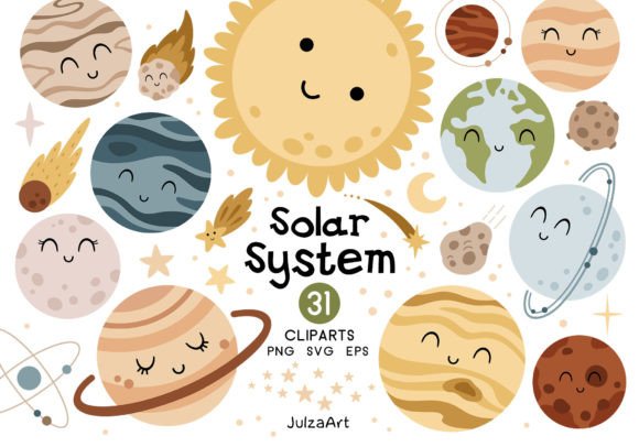 Download Solar System Clipart, Planets Svg Png - Plane Collection