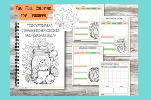 Download Teacher Fall Coloring Planner - Teacher Collection