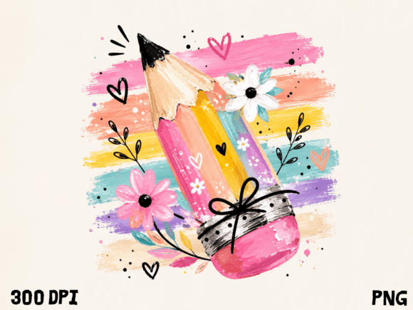 Download Teacher Pencil Watercolor PNG - Teacher Collection