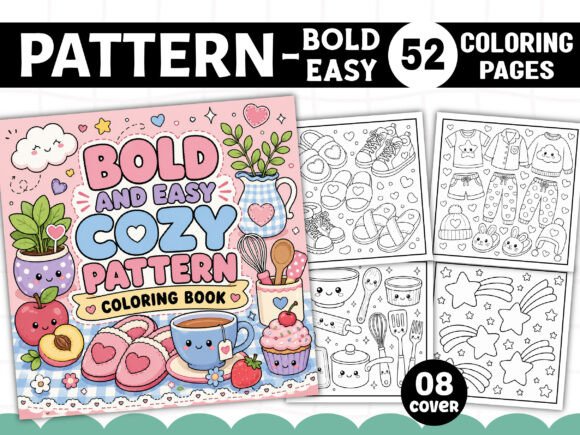 Download Bold Easy Pattern Coloring Book Pages - Easy Collection