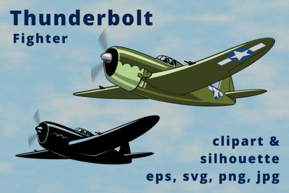 Download Thunderbolt USA Fighter Plane Clipar - Plane Collection