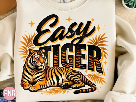Download Easy Tiger Retro Wild Animal PNG Shirt - Easy Collection