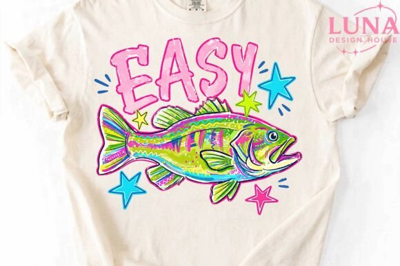 Download Easy Bass Fish Retro Sublimation PNG - Premium Bundle